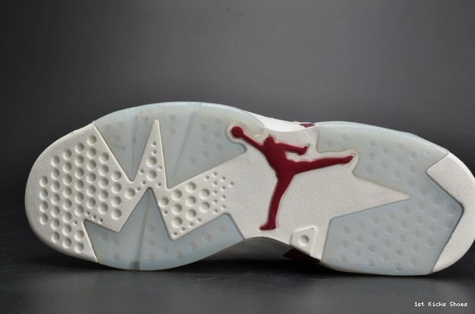 1st Kicks Maroon white Jordan 384664-116 Air 6 Retro 0811